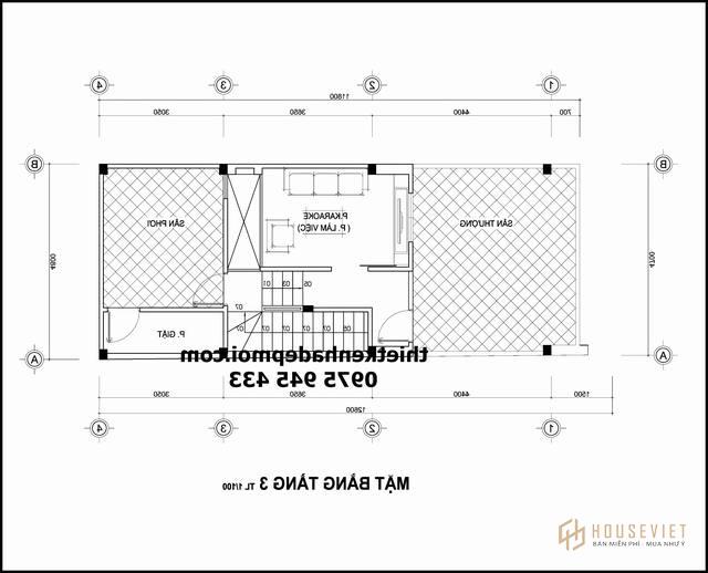 Thiết kế nhà phố 5x12 1 trệt 1 lầu 1 sân thượng 2022