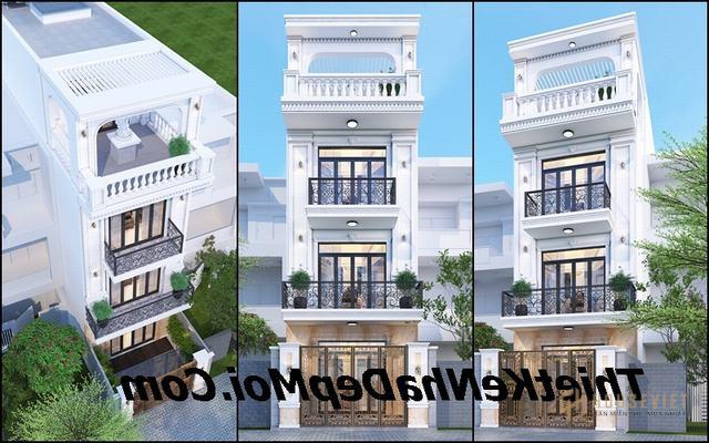 Kiến trúc nhà phố tân cổ điển 3 tầng