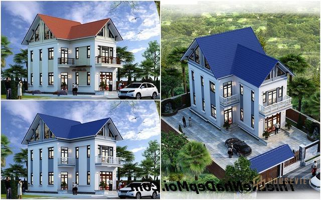 Mẫu nhà 2 tầng mái thái ở nông thôn