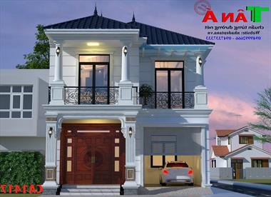 Mẫu nhà phố 2 tầng có gara siêu đẹp tại Hưng Yên - MS CA1417