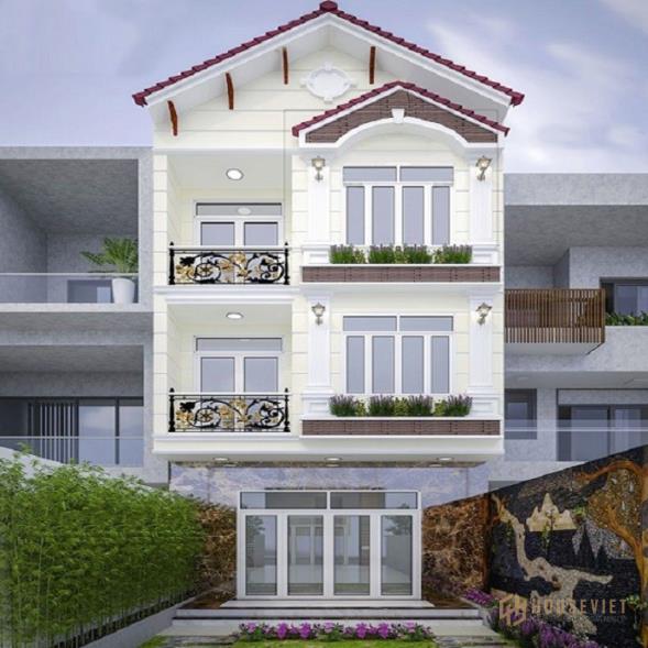 Các mẫu thiết kế nhà 3 tầng 1 tum mái thái đẹp