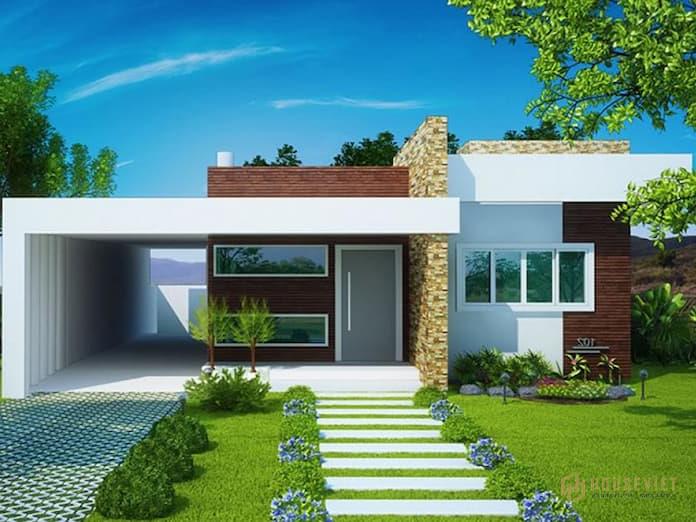 Ảnh 7: Kết cấu thiết kế ngoại thất của ngôi nhà khá đơn giản, không cầu kỳ nhưng mang nét trẻ trung, hiện đại