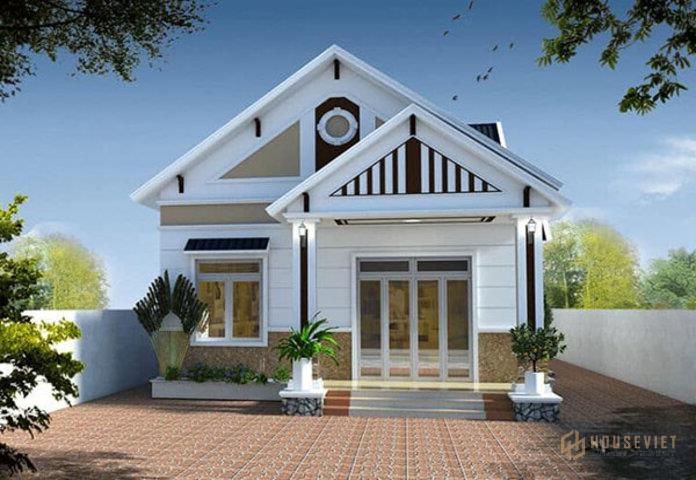 Ảnh 4: Mẫu nhà cấp 4 có gác lửng 4x10 mái thái tinh tế và sang trọng