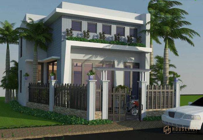 Ảnh 9: Mẫu nhà cấp 4 gác lửng mái bằng thân thiện với thiên nhiên