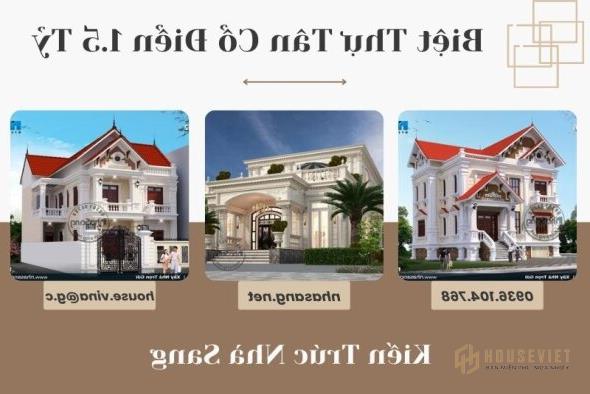 Mãn nhãn 50+ mẫu biệt thự 2 tầng tân cổ điển Pháp 1.5 tỷ tỉ lệ vàng hoàn mỹ