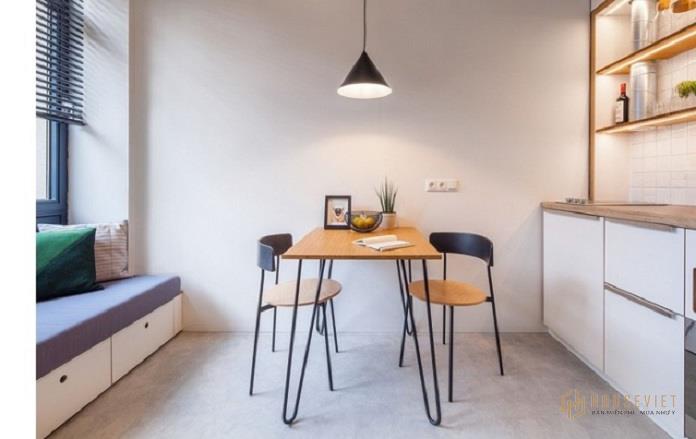 Ảnh 3: Sự kết hợp giữa phòng ăn và sofa tiếp khách