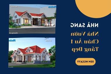 Chiêm ngưỡng 10 mẫu biệt thự nhà vườn 1 tầng Châu Âu hút mắt ngay từ cái nhìn đầu tiên