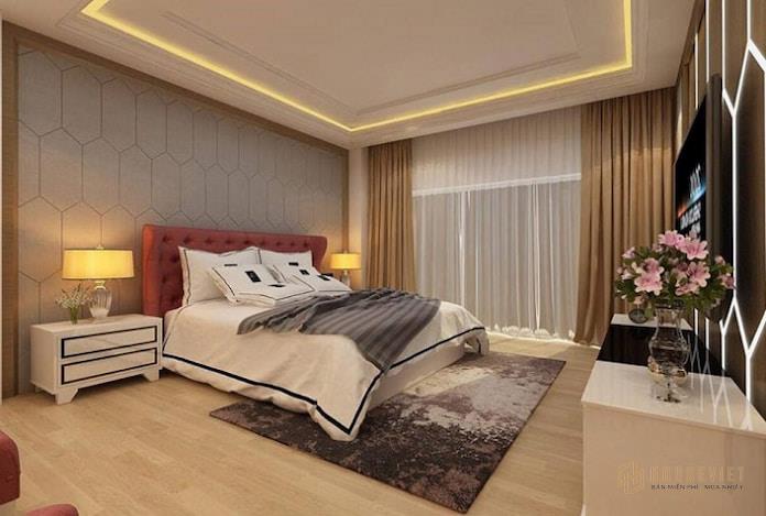 Ảnh 4: Phòng ngủ của hoa hậu Thu Hoài vô cùng đẳng cấp, thoải mái