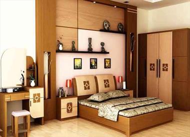 Mẫu nội thất phòng ngủ được làm từ chất liệu gỗ tự nhiên