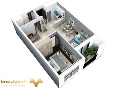 Top 15+ Mẫu thiết kế căn hộ 1 phòng ngủ đẹp, hiện đại, tiện nghi