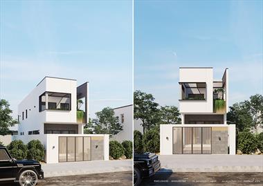 Ngôi nhà 2 tầng hiện đại cho gia đình 2 thế hệ ở Đắk Nông