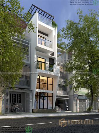 Mẫu nhà phố 3 tầng có gác lửng đẹp NDNP3T59