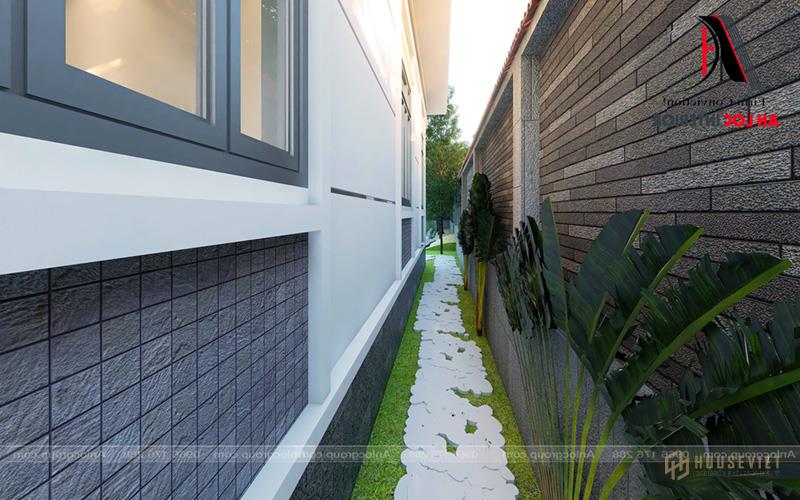 Xung quanh là cây xanh giúp cân bằng màu