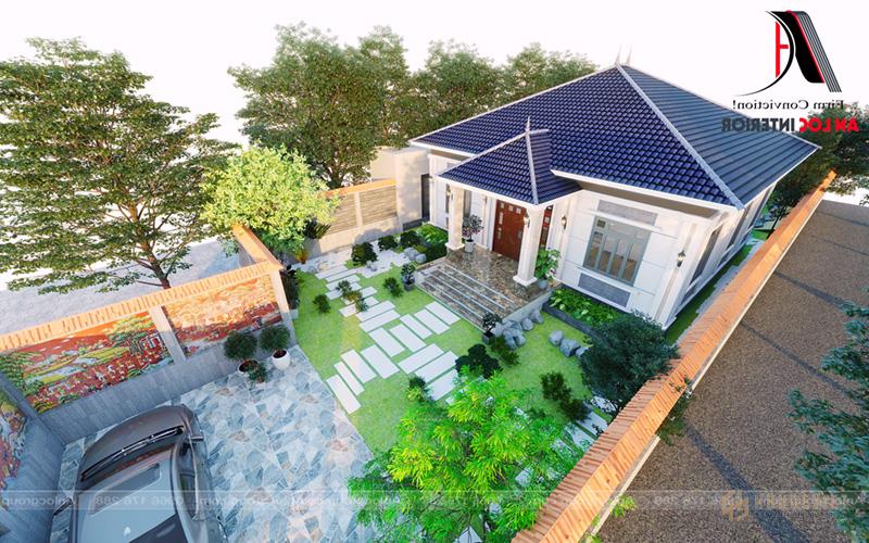 Chiều dài của bức tường vừa phải phù hợp với kiến ​​trúc ngôi nhà