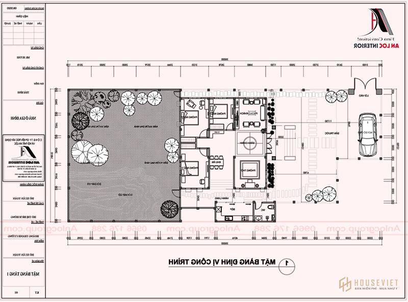 Bản vẽ thiết kế biệt thự vườn đẹp tại Thái Bình