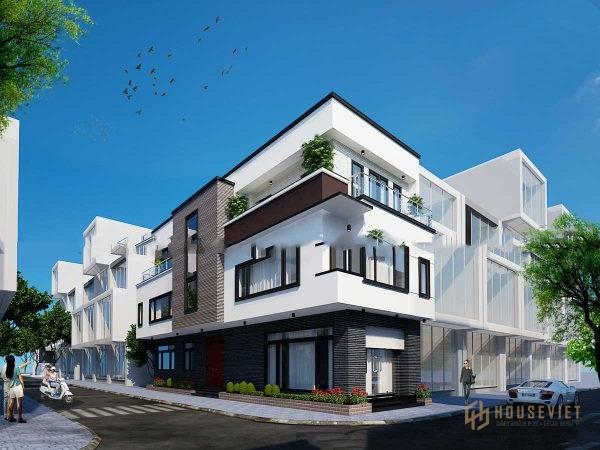 Mẫu nhà phố 2 mặt tiền đẹp 3 tầng