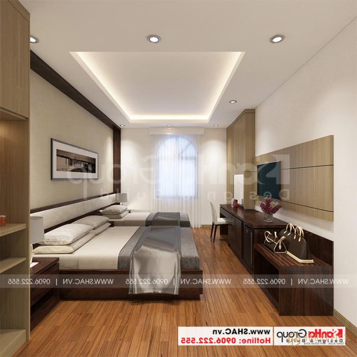 Mẫu phòng ngủ đẹp cho khách sạn tân cổ điển 2 sao tại Phú Thọ 