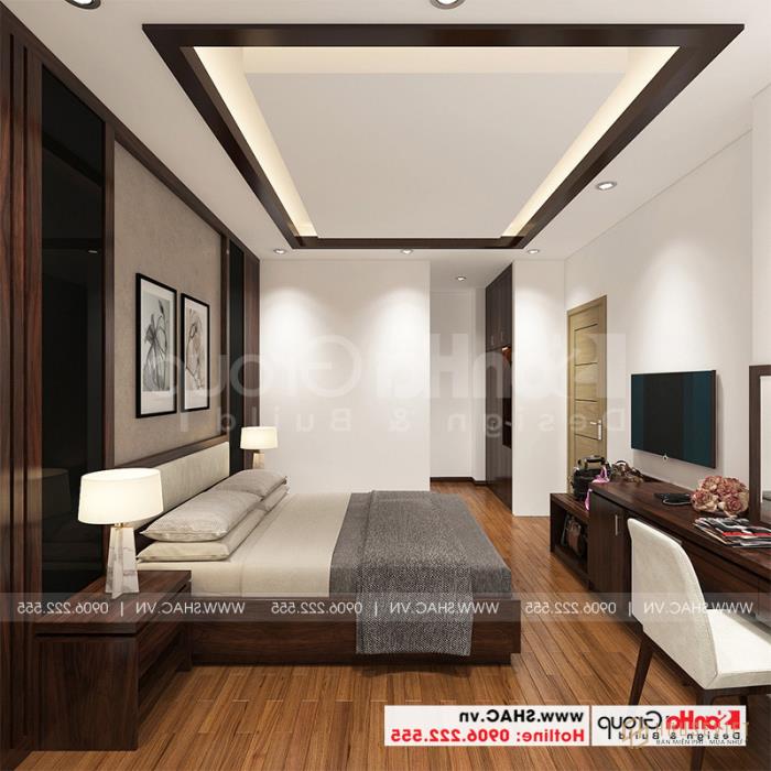 Màu sắc không gian nội thất phòng ngủ đơn giản nhưng rất ấn tượng 