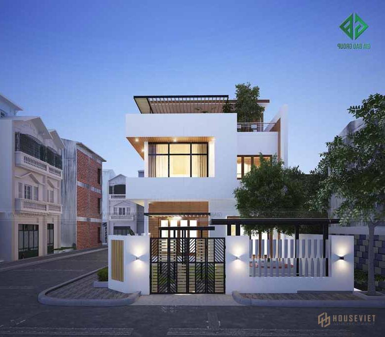 Mẫu thiết kế nhà phố 2 mặt tiền tinh tế phù hợp với nhu cầu của gia chủ