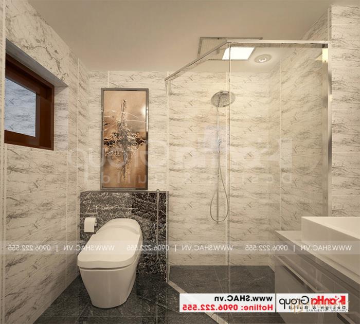 Thiết kế phòng tắm đẹp với mẫu gạch xu hướng mới nhất