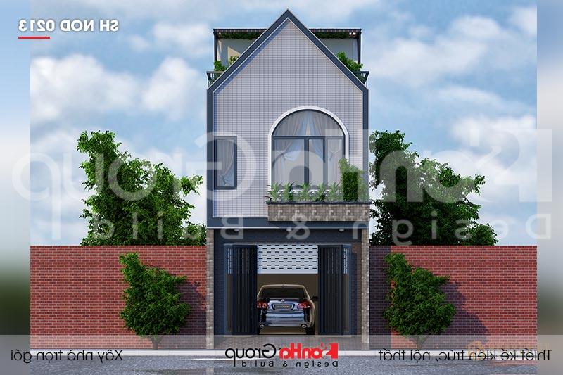 Mẫu nhà ống hiện đại 3 tầng 3,86 × 22,85m độc đáo tại Hải Phòng - SH NOD 0123