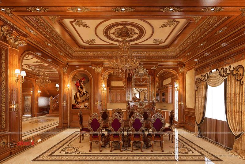 Một không gian phòng ăn ấm áp và sang trọng