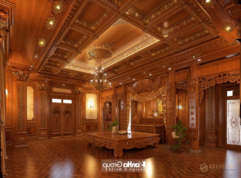 Phòng thờ truyền thống trong biệt thự