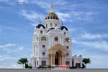 Biệt thự lâu đài 4 tầng 1 tum thiết kế kiểu cổ điển rộng 530m2 – SH BTLD 0047