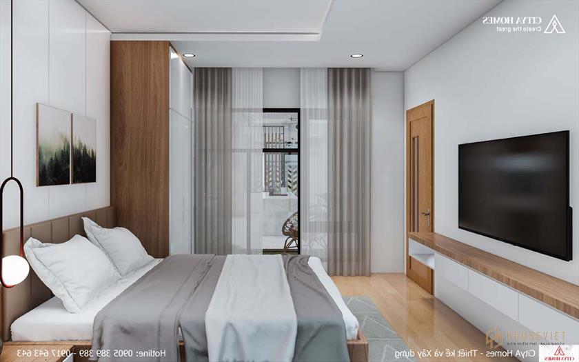 Phòng tận dụng ánh sáng tự nhiên từ ban công và cửa lớn