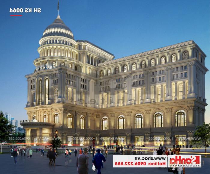 4 Mẫu thiết kế trung tâm thương mại phức hợp khách sạn 5 sao đẹp tại Đồng Tháp sh ks 0064