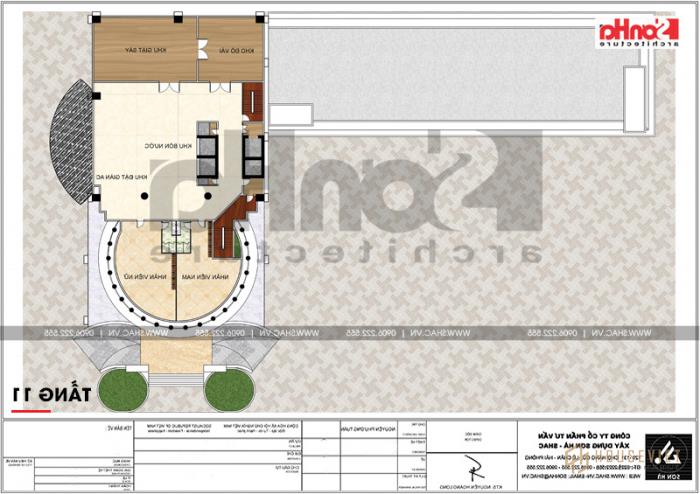 15 Mặt bằng chức năng tầng 11 khu phức hợp thương mại khách sạn 5 sao Đồng Tháp sh ks 0064