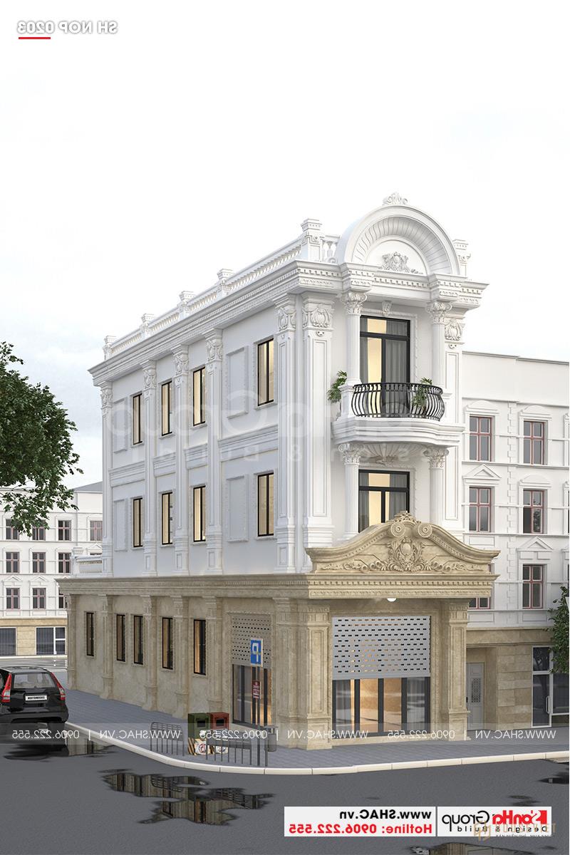 Mẫu thiết kế nhà ống 3 tầng đẹp tại Hà Nội phong cách tân cổ điển 