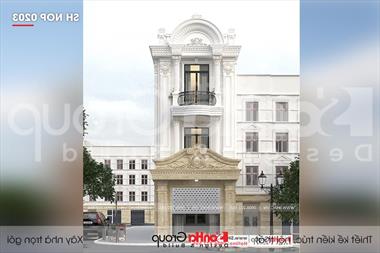 Mẫu nhà ống 3 tầng tân cổ điển 5,2 × 22,3m tại Hà Nội - SH NOP 0203