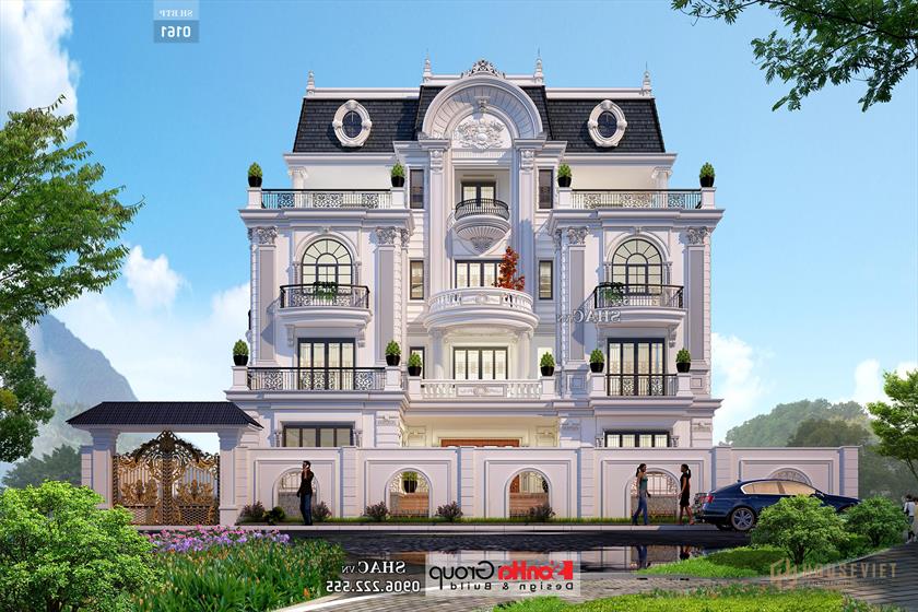 Biệt thự 4 tầng diện tích 250m2 tân cổ điển