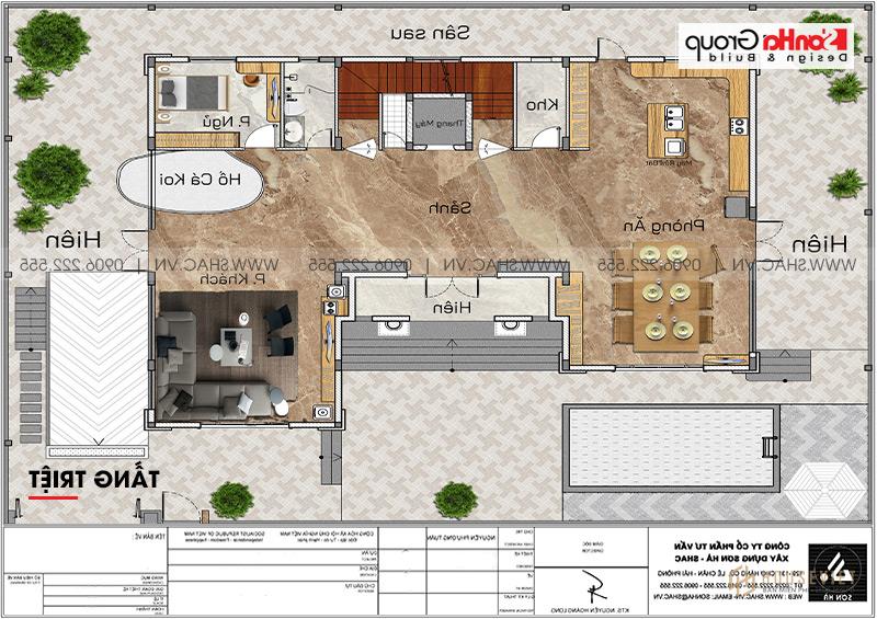 Không gian tầng trệt dinh thự tân cổ điển sang trọng và lộng lẫy giữa lòng Sài Gòn 