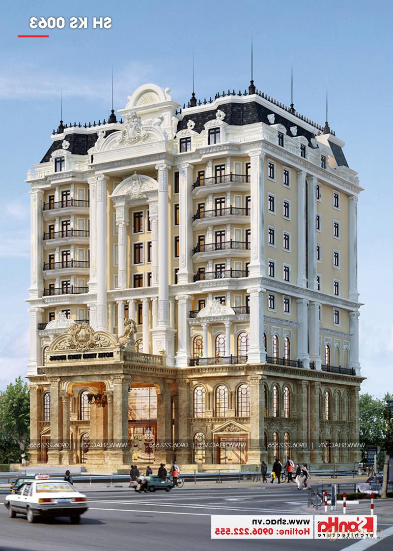 Mẫu thiết kế khách sạn 4 sao tân cổ điển tại An Giang sang trọng trong từng chi tiết 