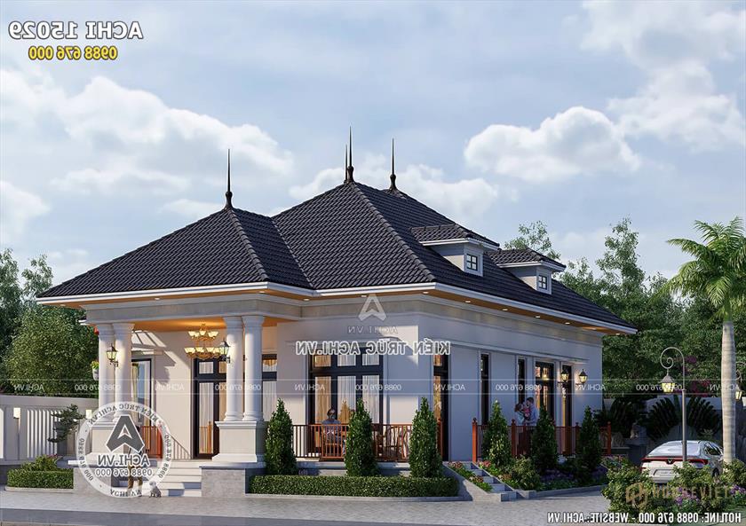 Toàn cảnh mẫu nhà cấp 4 mái thái đẹp