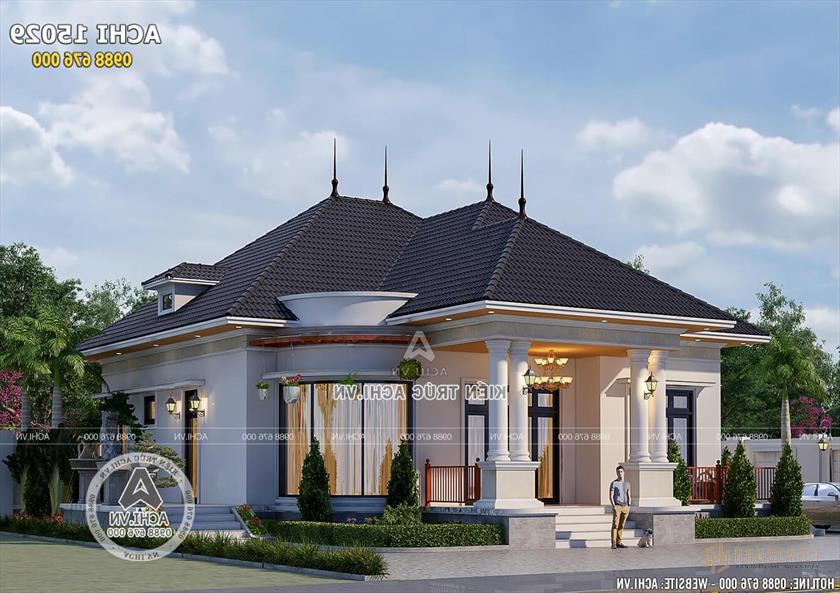 Mẫu biệt thự nhà vườn 1 tầng đẹp độc đáo - ACHI 15029