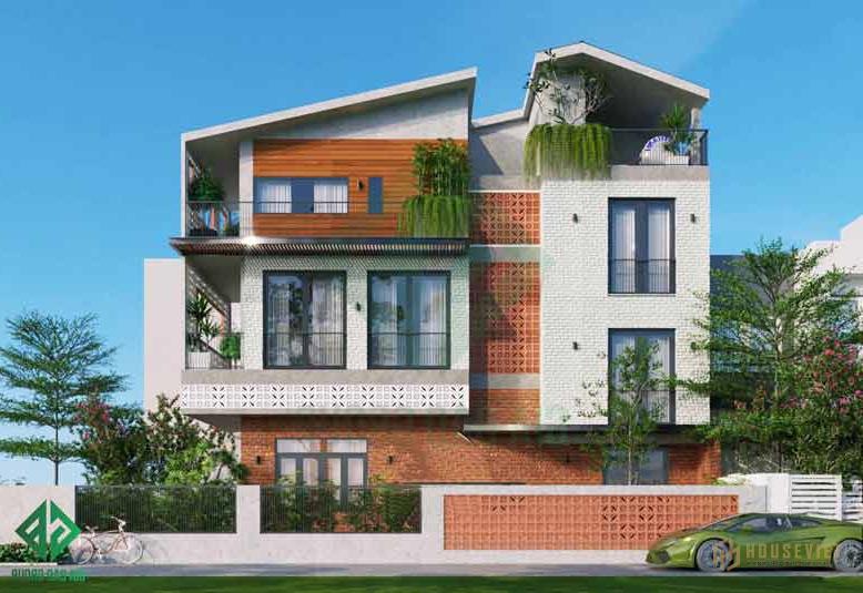 Mặt bằng ngôi nhà của mẫu nhà phố 3 tầng