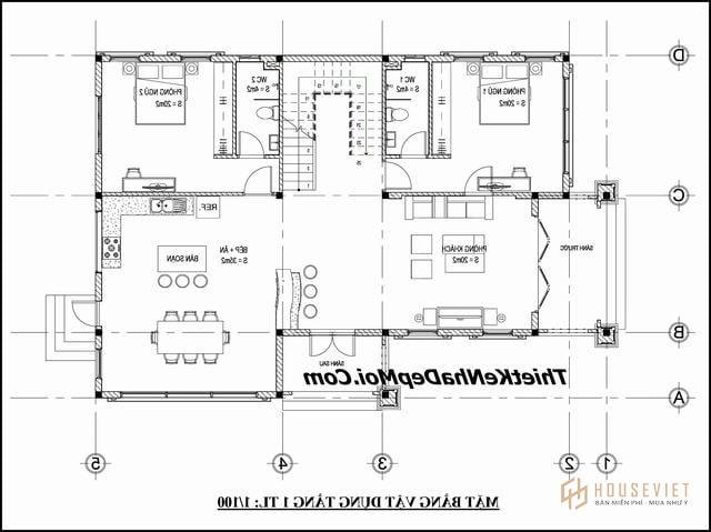 Bản vẽ thiết kế biệt thự 11x15m