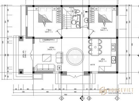 Biệt thự 2 tầng 5 phòng ngủ