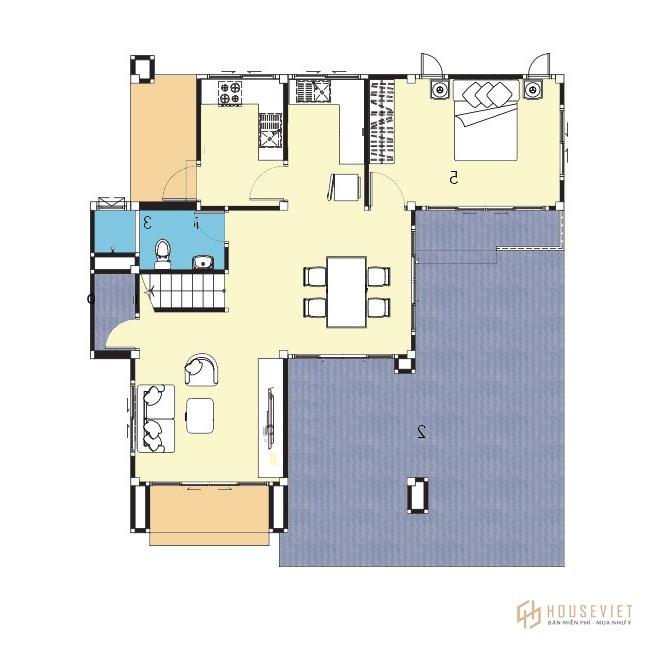 Biệt thự 2 tầng 5 phòng ngủ