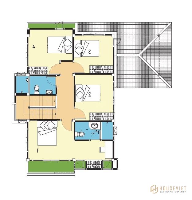 Biệt thự 2 tầng 5 phòng ngủ