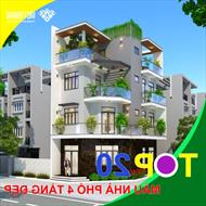 Top 20 mẫu thiết kế nhà phố 4 tầng đẹp, hiện đại năm 2022