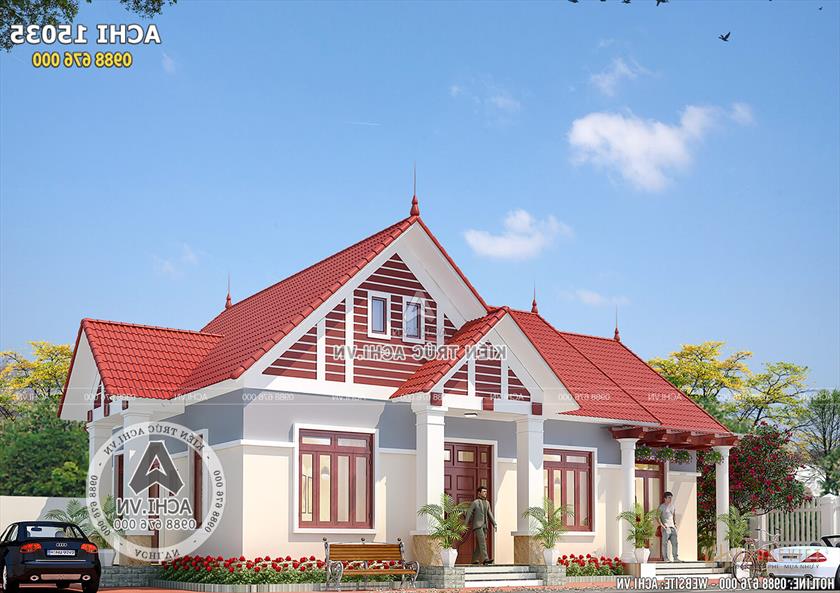 Góc nhìn đẹp không gian ngoại thất của mẫu nhà cấp 4 đẹp 600 triệu diện tích 120m2 - Mã số: ACHI 15035