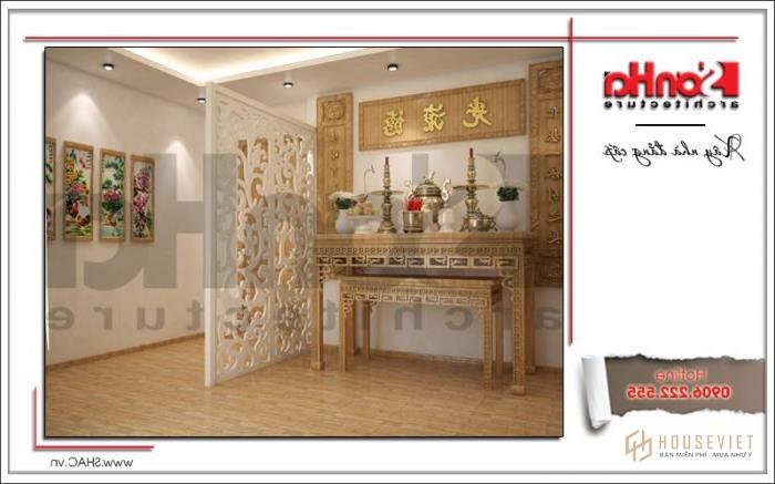 Thiết kế nội thất phòng thờ hiện đại sh gật 0168