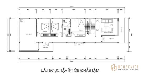 Mẫu nhà 2 tầng 8x25m