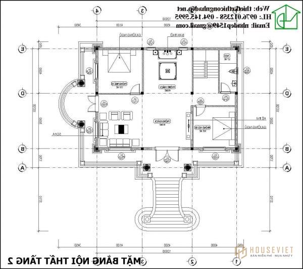 Mặt bằng tầng hầm 11x15m-BT2T108