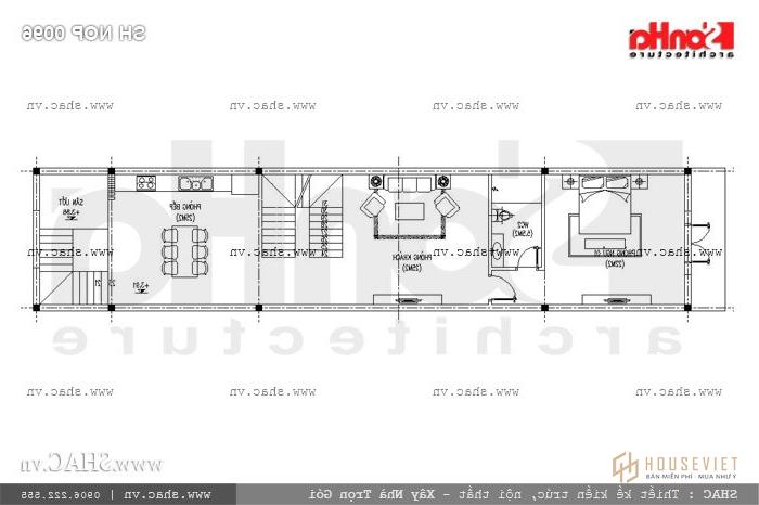 Bản vẽ mặt bằng tầng 2 sh nop 0096