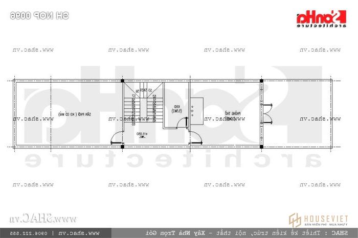 Bản vẽ mặt bằng tầng 4 tòa nhà sh nop 0096